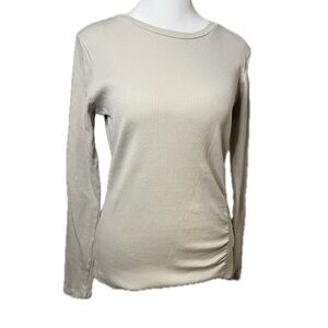 Grey State Ribbed Long Sleeve Top | Size 2 (Small)